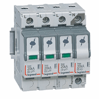 Legrand 412227 Oversp.T2-3P+N-20Ka 1.2kv-320V afbeelding 2
