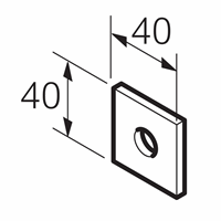 Legrand Sb50610 Bev.Strip 1 Gats M10 41X40X5mm afbeelding 2