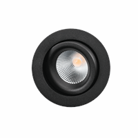 LED inbouwspot 7W 2700K 540 lumen mat zwart draai en kantelbaar SG Junistar LUX 902506