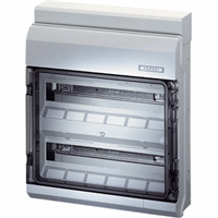 Installatiekast 2x18 mod. incl. deur IP65 PE