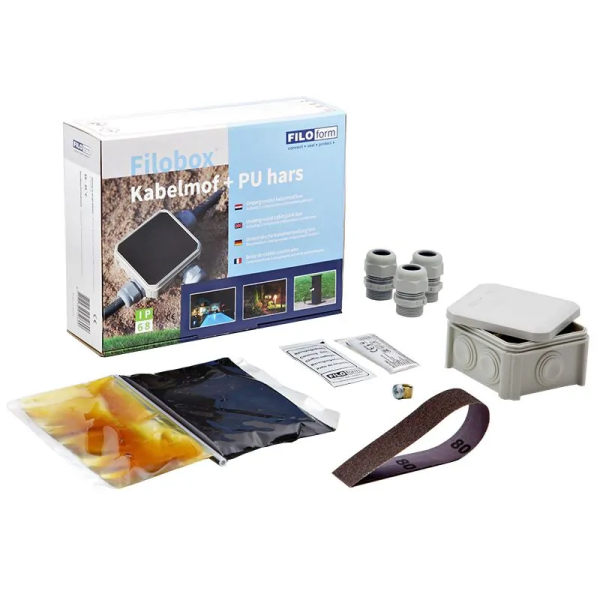 Gietmof kabeldoos 270ml PU giethars 3xM25