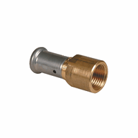 Henco messing pers schroefbus binnendraad 20mm x 1/2" afbeelding 2