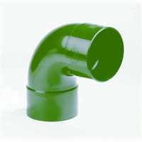 vacurain pvc slagvaste bocht 200 mm 2 x lijmmof groen 90 afbeelding 2