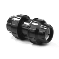 plassim pp rechte koppeling pn10 90 mm 2 x knel zwart afbeelding 2
