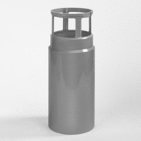 pvc kap t.b.v. ontluchtingskap 100-110 mm grijs