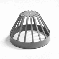 hwa pvc bladvanger midden uitloop model m 110-125 mm grijs