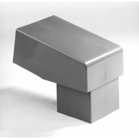 pvc stadsuitloop 6 x 10 cm 100x100 mm 60x100 mm grijs l=112 mm