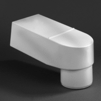 pvc stadsuitloop 100 mm 60x100 mm wit l=169 mm