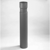 pvc schuifstuk 80x75 mm grijs l=502 mm afbeelding 2