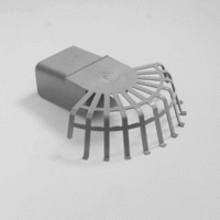 hwa pvc bladvanger model u 60x100 mm grijs afbeelding 2