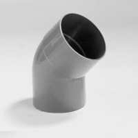 pvc bocht 80 mm mof spie 45 grijs afbeelding 2