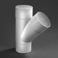 pvc t-stuk 100 mm 2 x mof verjongd spie 45 wit