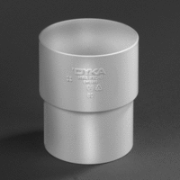 pvc verbindingsmof 80 mm mof verjongd spie wit