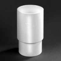 pvc verlengde hwa mof 100 mm mof verjongd spie wit