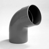 pvc bocht 110 mm lijmmof x spie 67.5 grijs afbeelding 2