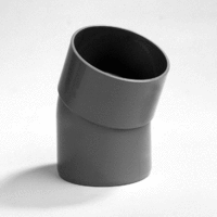 pvc bocht 125 mm lijmmof x spie 22.5 grijs afbeelding 2