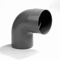 pvc bocht 125 mm lijmmof x spie 87.5 grijs afbeelding 2