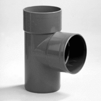 pvc t-stuk 32 mm 2 x lijmmof 1 x spie 87.5 grijs afbeelding 2