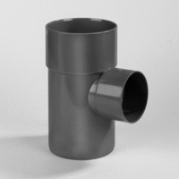 pvc verloop t-stuk 50x32 mm 2 x lijmmof 1 x spie 87.5 grijs afbeelding 2