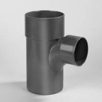 pvc verloop stroom t-stuk 110x50 mm 2 x lijmmof 1 x spie 90 grijs afbeelding 2