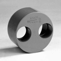 pvc dubbele verloopring 110x40 mm grijs