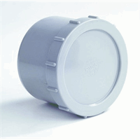 pvc eindstuk met schroefdeksel passend in de lijmmof 90 mm spie grijs afbeelding 2