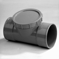 pvc ontstoppingsstuk met schroefdeksel 110mm