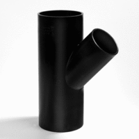 pe verloop t-stuk 75x50 mm 45 zwart afbeelding 2