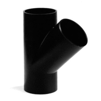 pe t-stuk 75 mm 45 zwart afbeelding 2