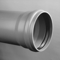 pvc u-3 buis komo klasse 41 sn4 400x9.8 mm mof spie grijs l=5m manchet afbeelding 2