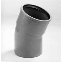 pvc bocht sn4 160 mm mof spie 22.5 grijs manchet afbeelding 2