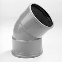 pvc bocht sn4 315 mm 2 x mof 45 grijs manchet afbeelding 2