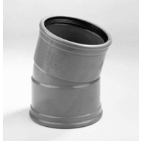 pvc bocht sn8 110 mm 2 x mof 15 grijs manchet