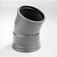 pvc bocht sn4sn8 110 mm 2 x mof 22.5 grijs manchet afbeelding 2