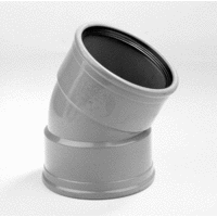 pvc bocht sn8 125 mm 2 x mof 30 grijs manchet afbeelding 2