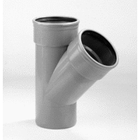 pvc t-stuk sn4 125 mm 2 x mof 1 x spie 45 grijs manchet afbeelding 2