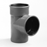 pvc t-stuk sn4 160 mm 2 x mof 1 x spie 90 grijs manchet afbeelding 2