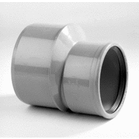 pvc excentrisch verloopstuk sn4 125x110 mm spie mof grijs manchet afbeelding 2