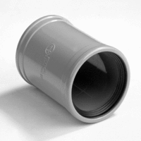 pvc steekmof 40 mm 2 x mof grijs manchet afbeelding 2