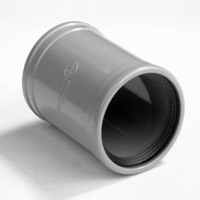 pvc overschuifmof 40 mm 2 x mof grijs manchet