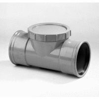pvc ontstoppingsstuk met schroefdeksel sn 4 110 mm 2 x mof grijs manchet afbeelding 2