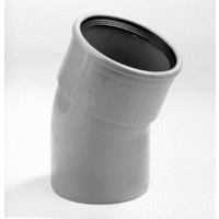 pvc bocht sn8 160 mm mofspie 22.5 grijs manchet afbeelding 2