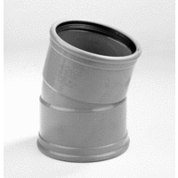 pvc bocht sn8 125 mm 2 x mof 15 grijs manchet afbeelding 2