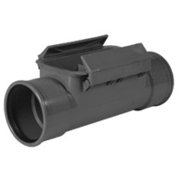 pvc ontstoppingsstuk met stroomdeksel 125 mm 2 x mof grijs afbeelding 2
