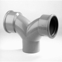 pvc flexibele stroom t-stuk sn8 125 mm 2 x mof 1 x spie 90 grijs afbeelding 2