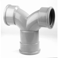 pvc flexibele stroom t-stuk sn8 85 mm zetting 125 mm 3 x mof 90 grijs afbeelding 2