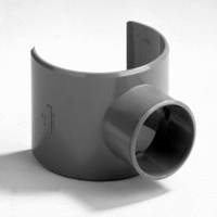 pvc zadelstuk verlijmbaar 80-75x50 mm grijs afbeelding 2