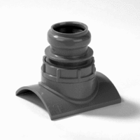 pvc klemaanboorzadel 125x50 mm grijs manchet