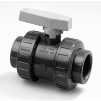 pvc kogelkraan pn16 63 mm 2 x kraagbus grijs afbeelding 2