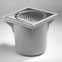 abs vloerput met rvs rooster nr. 5316 200 mm afbeelding 2